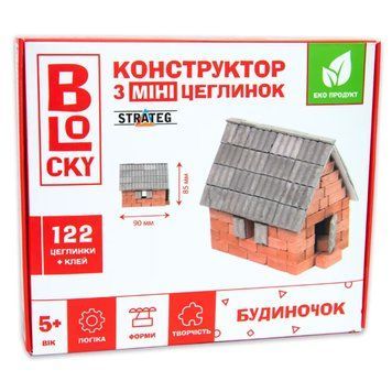 Будівельний набір для творчості з міні-цеглинок BLOCKY Будиночок Strateg (31023) 31023 фото