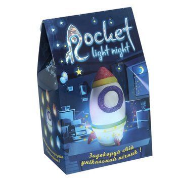 Набір для творчості Strateg Нічник Rocket light night українською мовою (30709) 30709 фото
